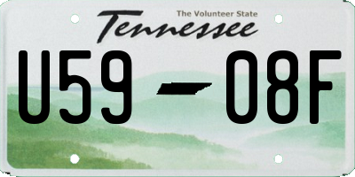 TN license plate U5908F