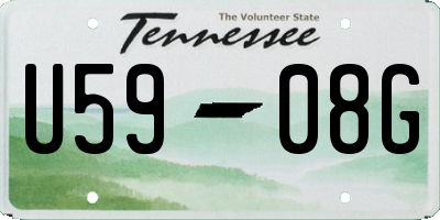 TN license plate U5908G