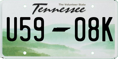 TN license plate U5908K