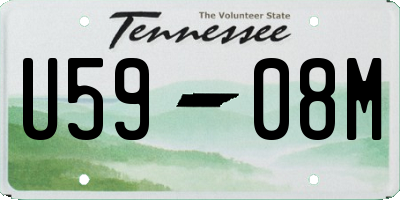 TN license plate U5908M