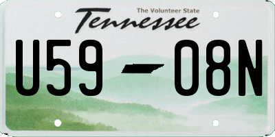 TN license plate U5908N