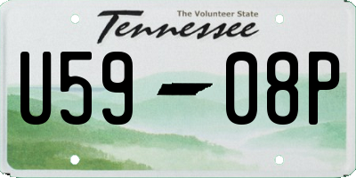 TN license plate U5908P
