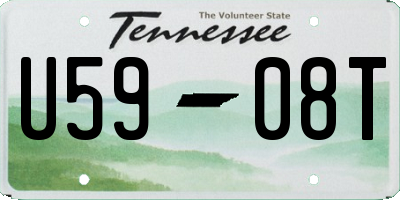 TN license plate U5908T