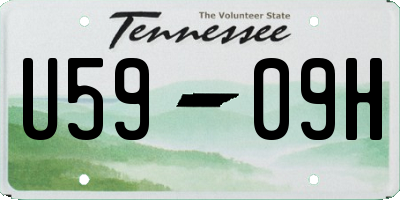 TN license plate U5909H