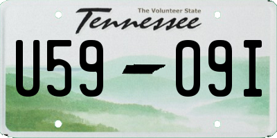 TN license plate U5909I