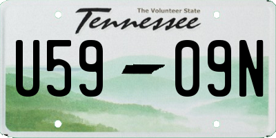 TN license plate U5909N
