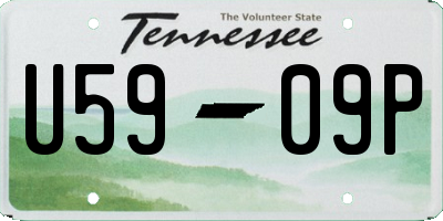 TN license plate U5909P