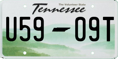 TN license plate U5909T