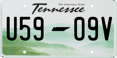 TN license plate U5909V