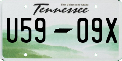 TN license plate U5909X