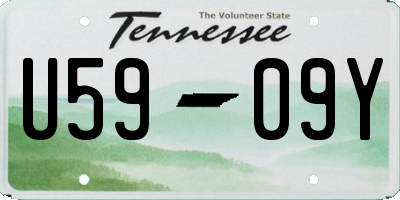 TN license plate U5909Y