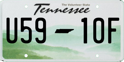 TN license plate U5910F