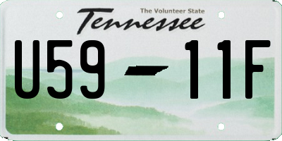 TN license plate U5911F