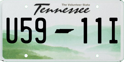 TN license plate U5911I