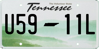 TN license plate U5911L