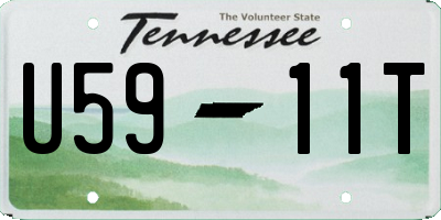 TN license plate U5911T