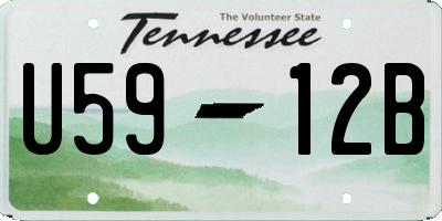 TN license plate U5912B