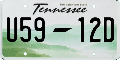 TN license plate U5912D