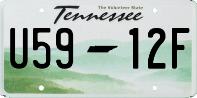 TN license plate U5912F