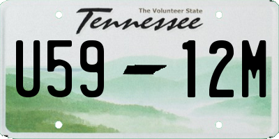 TN license plate U5912M