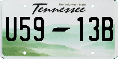 TN license plate U5913B
