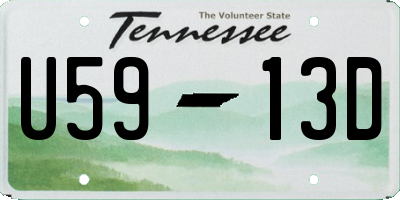 TN license plate U5913D