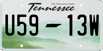 TN license plate U5913W