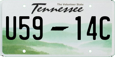 TN license plate U5914C