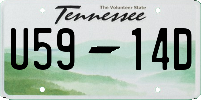 TN license plate U5914D