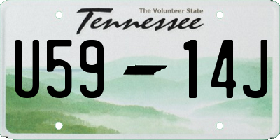 TN license plate U5914J