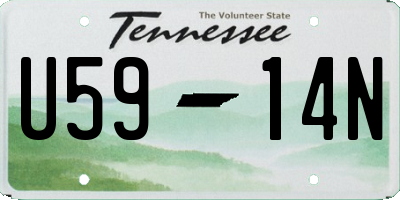 TN license plate U5914N