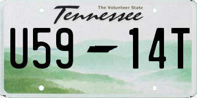 TN license plate U5914T