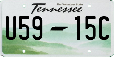 TN license plate U5915C