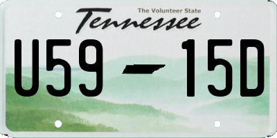 TN license plate U5915D