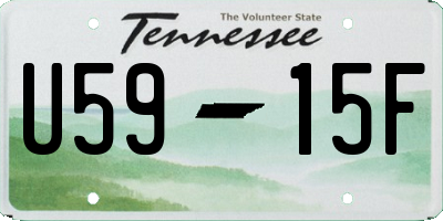 TN license plate U5915F