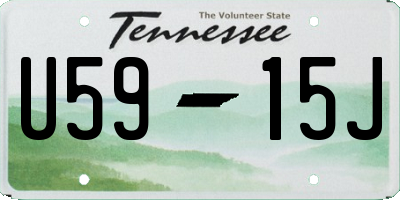 TN license plate U5915J