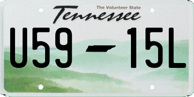 TN license plate U5915L