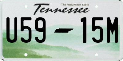 TN license plate U5915M