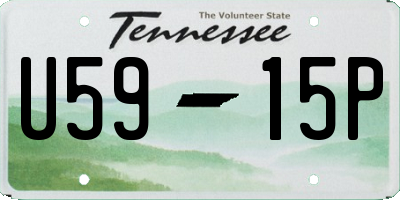 TN license plate U5915P