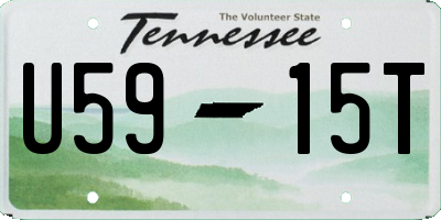 TN license plate U5915T