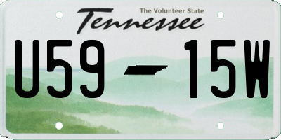 TN license plate U5915W