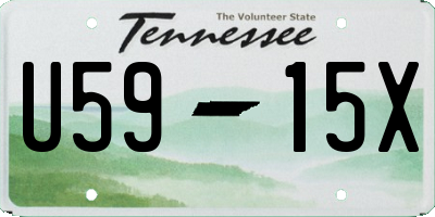 TN license plate U5915X