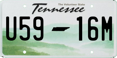 TN license plate U5916M