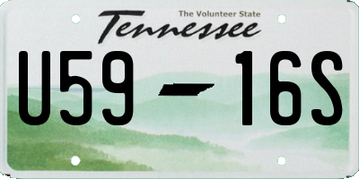 TN license plate U5916S