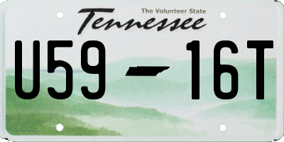 TN license plate U5916T