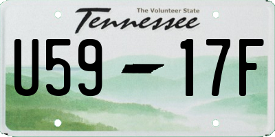TN license plate U5917F