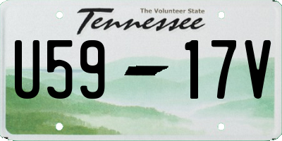 TN license plate U5917V