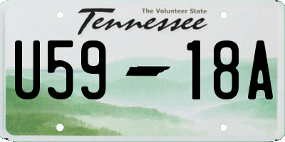 TN license plate U5918A