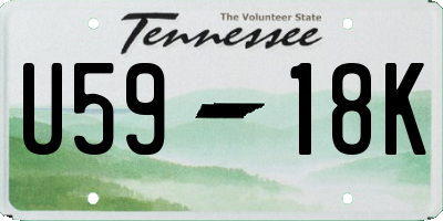 TN license plate U5918K