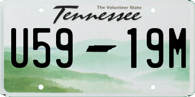 TN license plate U5919M